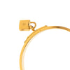 Hermès Gold Plated Courchevel Kelly Cadena Lock Bangle Bracelet Secondhand