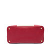 Prada Large Saffiano Trimmed Canapa Double Satchel Secondhand
