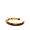 Hermès Gold Plated and Leather Cuff Bracelet Secondhand