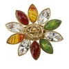 Gucci Gold Plated Strass Interlocking G Flower Ring Secondhand
