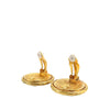 Chanel CC Gold Plated Twisted Round Clip on Earrings Secondhand