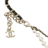 Secondhand Chanel Gold Plated Chain And Faux Pearl Flap Bag Pendant Necklace