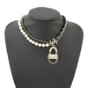 Secondhand Chanel Gold Plated Chain And Faux Pearl Flap Bag Pendant Necklace