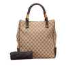 Secondhand Gucci GG Canvas Bamboo Tote