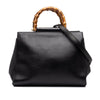 Gucci Medium Leather Bamboo Nymphaea Satchel Secondhand