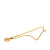 Chanel CC Gold Plated Round Pendant Necklace Secondhand