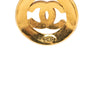 Chanel CC Gold Plated Round Pendant Necklace Secondhand