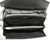 Saint Laurent Grain De Poudre Chevron Monogram Envelope Chain Wallet Secondhand