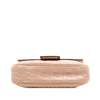 Secondhand Fendi Zucca Embossed Leather Chain Midi Baguette