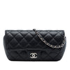 Secondhand Chanel CC Quilted Caviar Sunglasses Case with Chain