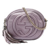 Gucci Mini Metallic Pebbled Calfskin Soho Chain Crossbody Secondhand