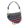 Dior Oblique Embroidered Velvet Saddle Bag Secondhand