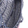 Dior Oblique Embroidered Velvet Saddle Bag Secondhand