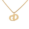 Secondhand Dior Gold Plated CD Logo Pendant Necklace