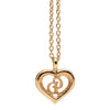 Dior Gold Plated CD Logo Heart Pendant Necklace Secondhand