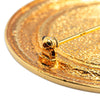 Chanel Gold Plated 31 Rue Cambon Round Brooch Secondhand