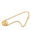 Chanel CC Gold Plated Round Pendant Necklace Secondhand
