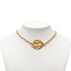 Chanel CC Gold Plated Round Pendant Necklace Secondhand