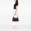 Fendi Zucca Canvas Rose Print Chef Shoulder Bag Secondhand