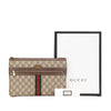 Gucci Large GG Supreme Ophidia Web Clutch Secondhand