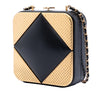 Chanel CC Lambskin and Metal Square Clutch with Chain Secondhand