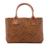 Bottega Veneta Limited Edition Metallic Lambskin Intreccio Cabat Tote Secondhand