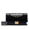 Chanel Quilted Crinkled Patent Pagoda Accordion Flap Secondhand