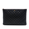 Chanel Large Quilted Caviar O Case Clutch Secondhand