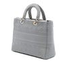 Dior Large Embroidered Canvas Cannage Lady D Lite Secondhand