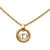 Dior Gold Plated CD Logo Pendant Necklace Secondhand