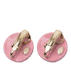 Chanel CC Gold Plated Enamel Clip On Earrings Secondhand