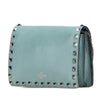 Valentino Pebbled Calfskin Rockstud Wallet On Chain Secondhand