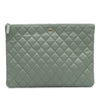 Chanel Large Quilted Lambskin O Case Clutch Secondhand