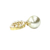 Dior Gold Plated Faux Pearl Tribales Push Back Earrings Secondhand