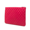 Chanel Large Quilted Lambskin O Case Clutch Secondhand