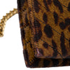 Saint Laurent Chevron Calfskin and Leopard Printed Calf Hair Classic Monogram Envelope Crossbody Secondhand