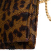 Saint Laurent Chevron Calfskin and Leopard Printed Calf Hair Classic Monogram Envelope Crossbody Secondhand