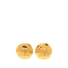 Chanel CC Gold Plated Button Clip On Earrings Secondhand