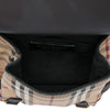 Burberry Large Leather and Haymarket Check Coated Canvas Bridle Saddle Bag Secondhand