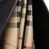 Burberry Large Leather and Haymarket Check Coated Canvas Bridle Saddle Bag Secondhand