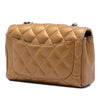 Chanel Limited Edition Mini Quilted Metallic Lambskin CC Chain Fringe Full Flap Secondhand