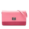 Prada Bicolor Saffiano Turn Lock Wallet on Strap Secondhand