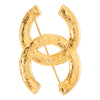 Chanel CC Gold Plated Strass Brooch Secondhand