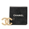 Chanel CC Gold Plated Strass Brooch Secondhand