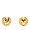 Secondhand Chanel CC Gold Plated Sunburst Round Clip On Earrings