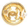 Secondhand Chanel CC Gold Plated Sunburst Round Clip On Earrings