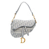 Secondhand Dior Oblique Embroidered Canvas Saddle Bag