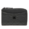 Chanel CC Quilted Pearly Lambskin So Black Zip Card Holder Secondhand