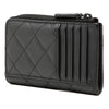 Chanel CC Quilted Pearly Lambskin So Black Zip Card Holder Secondhand