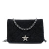 Chanel Quilted Suede Cocostellar Wallet on Chain Secondhand